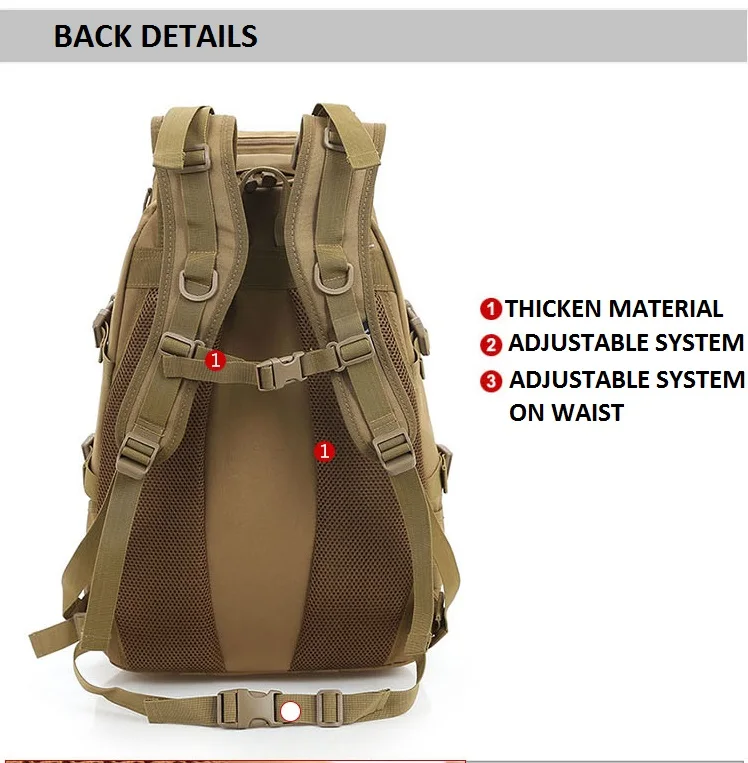 40l military travel backpack extra large  square backpack