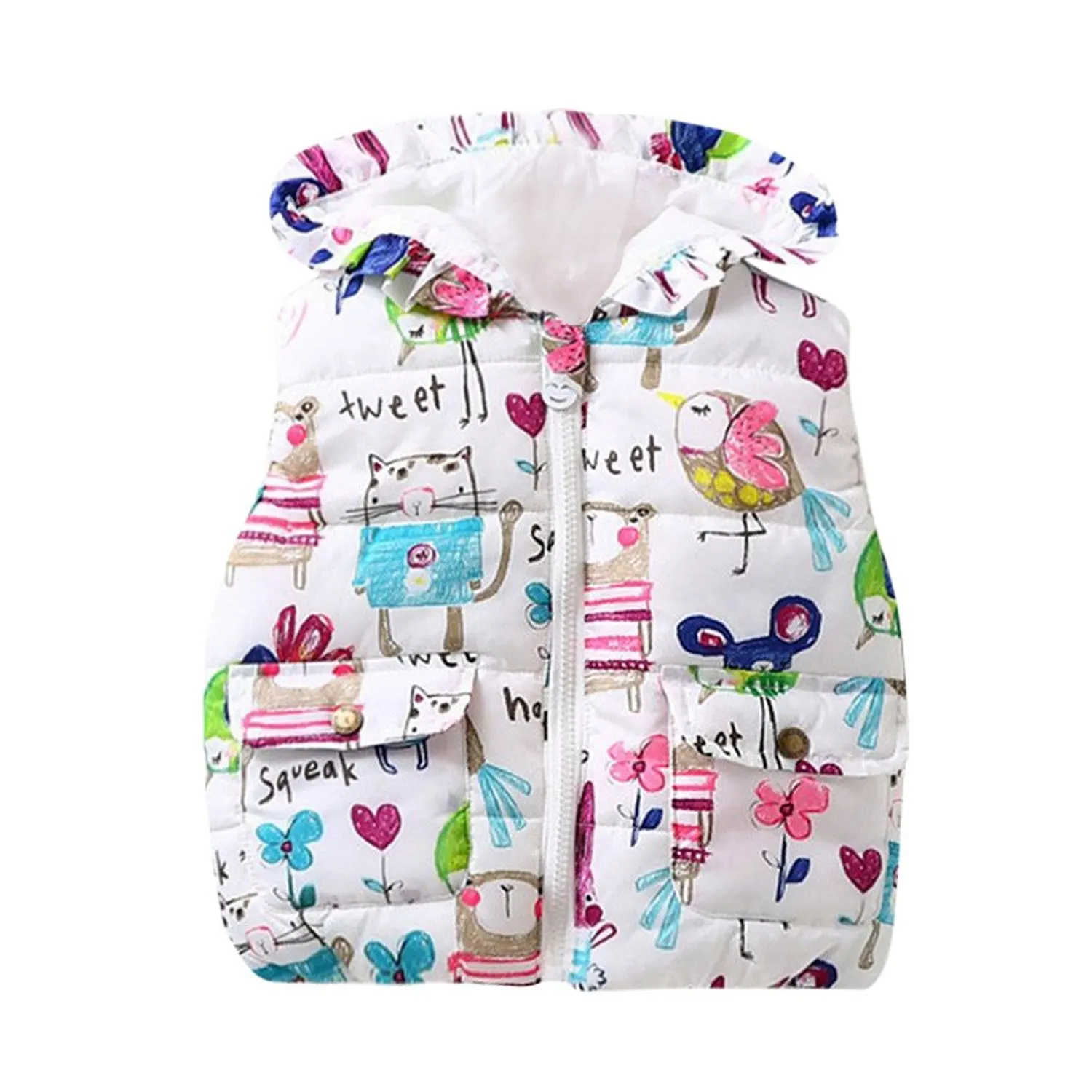 Fabal Baby Girls Faux Fur Vests Baby Girls Kids Vests Waistcoats Vest Outerwear