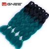 24 Inches Expression Jumbo braiding hair Ombre Braiding Hair Extension Purple Green Synthetic hair box Braid