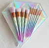 10pcs Mermaid Makeup Brush Set Fish Tail Foundation Blush Eye shadow Make up Brush Contour Blending Cosmetic Brushes Kit
