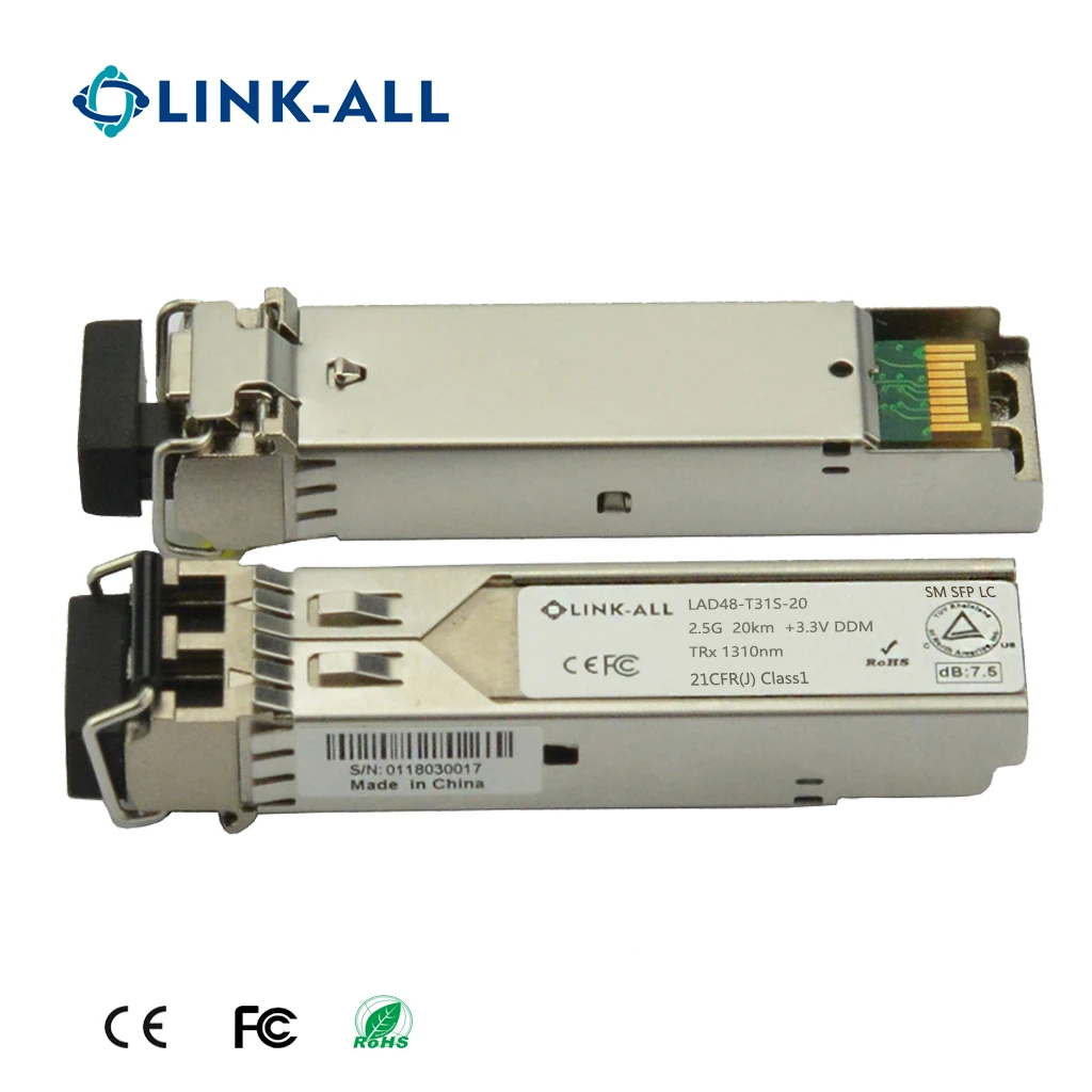 Duplex Lc 2.5g Sfp Transceiver 1310nm 20km Module With Ddm Buy Duplex
