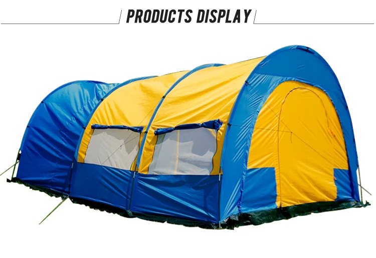 Travel Windproof 4 Person Family Tunnel Tent