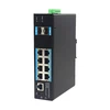 Shenzhen manufacturer Outdoor Video Surveillance web managed 48V network 8port poe industrial ethernet switch
