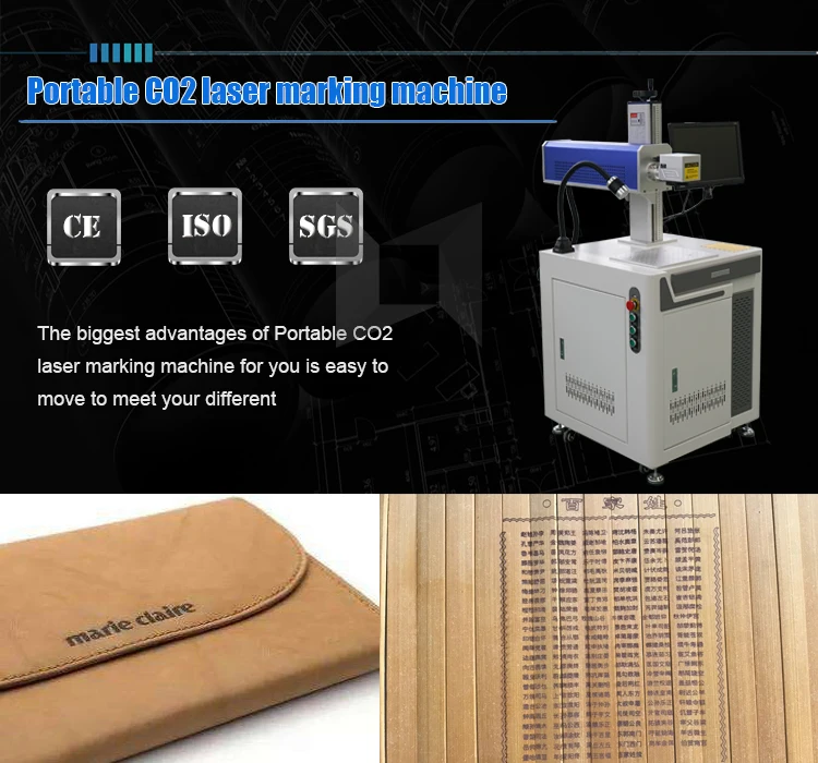 20w 30w co2 laser marking machine for wood glass tube plastic non metal marking
