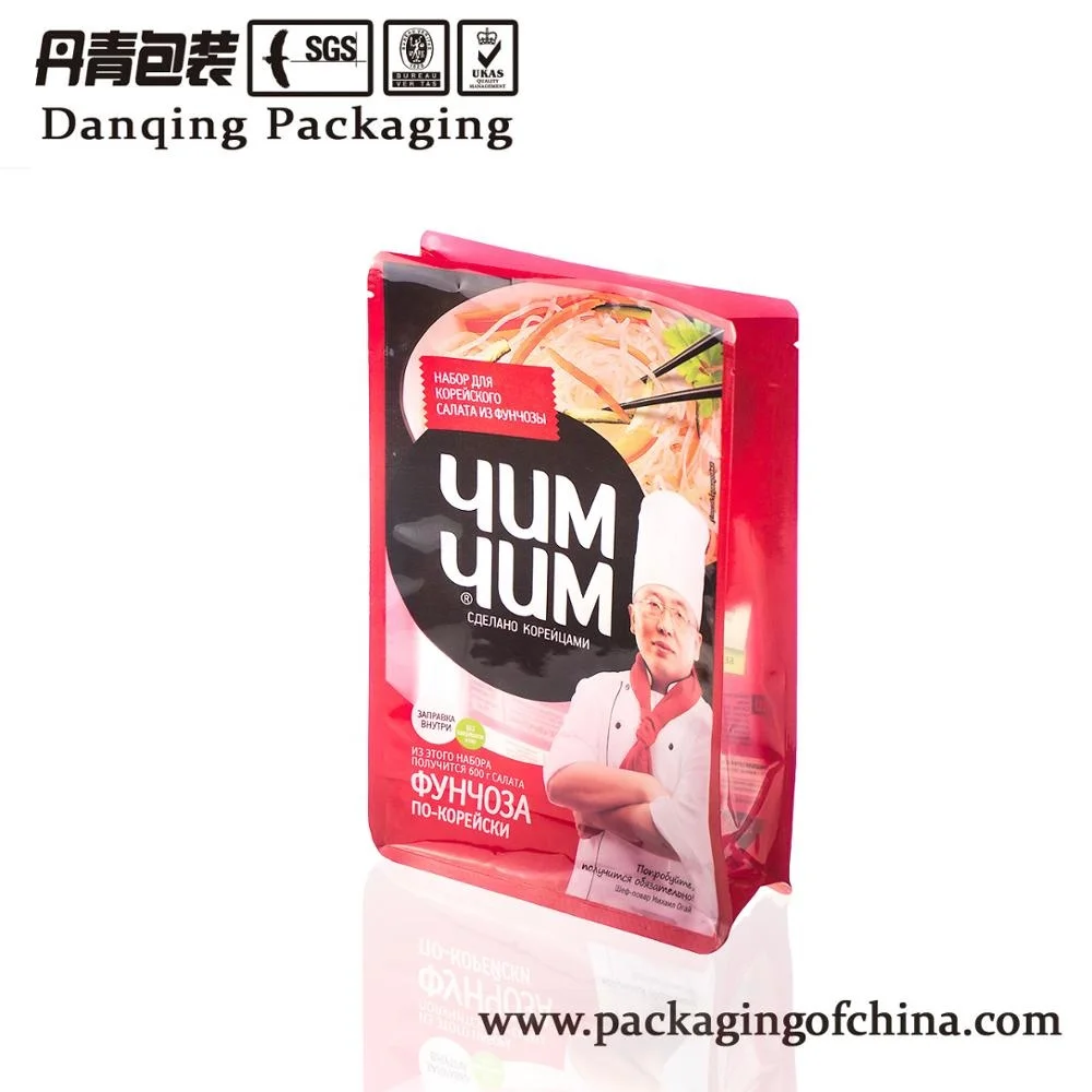 Flexible Stand Up Food Packaging Bag/ Flat Bottom Pouch With Zipper Custom Packaging Bag