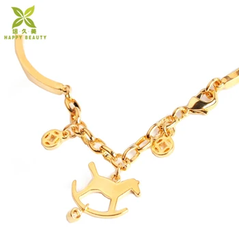 Gold Horse And Small Round Charms Bracelet Bangle Jewelry Perfect Gold Horse And Small Round Charms Bracelet Bangle Jewelry Perfect Gift