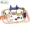 New Products 2019 Wooden Train Track Set with custom all brand logo AT11964