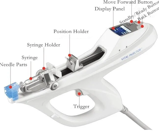 2018 Hot Products Multi needles 5-pin 9-pin Vital Injector 1 Mesogun Mesotherapy Gun