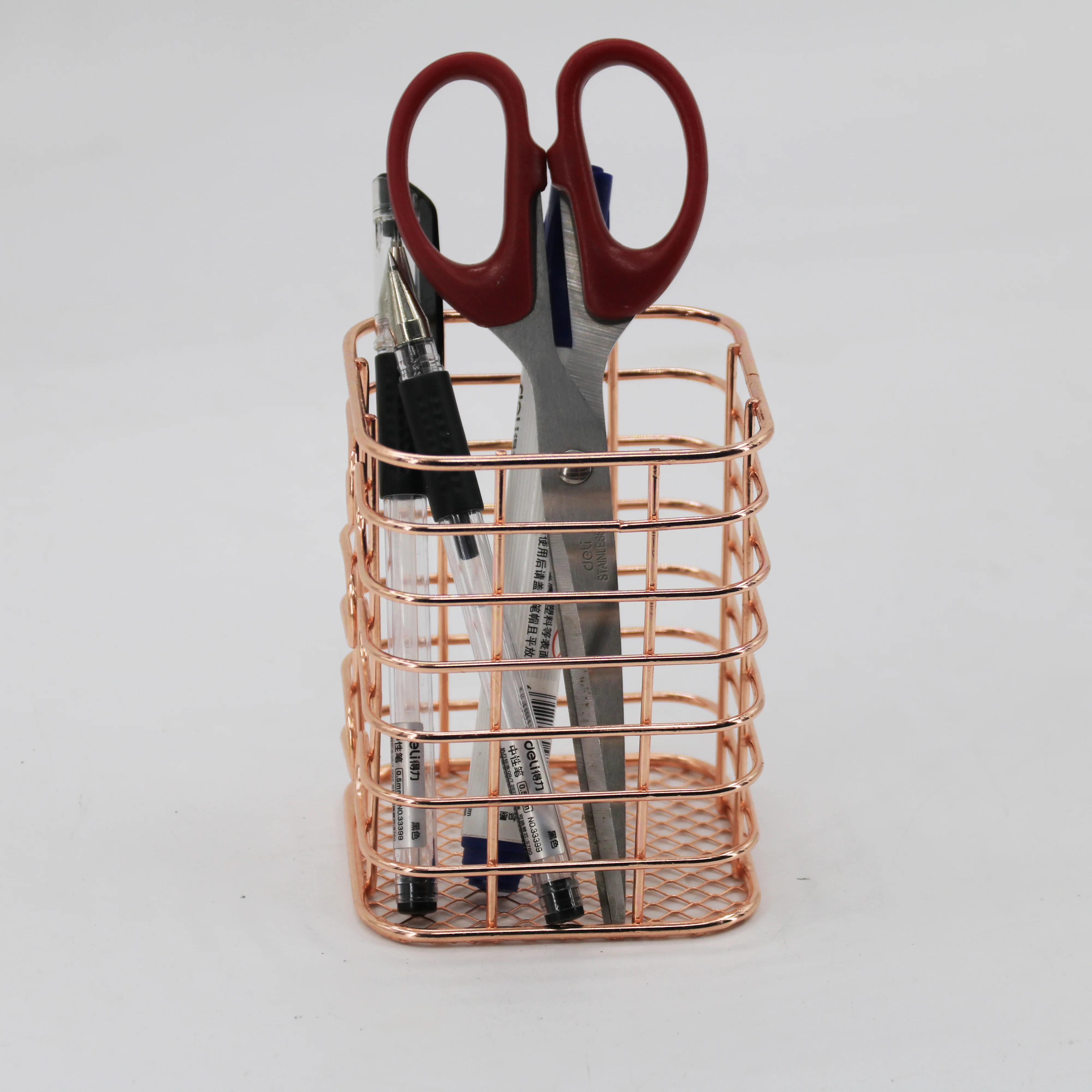 Desk Business Card Holder Bulk Metal Iron Mesh Wire Stand Desktop Funny