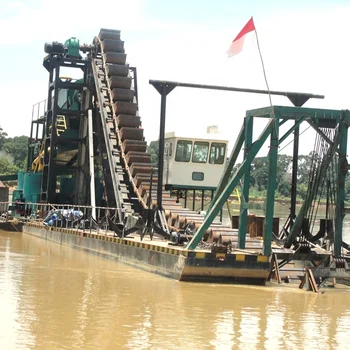 dredge gold mining operation boat china larger