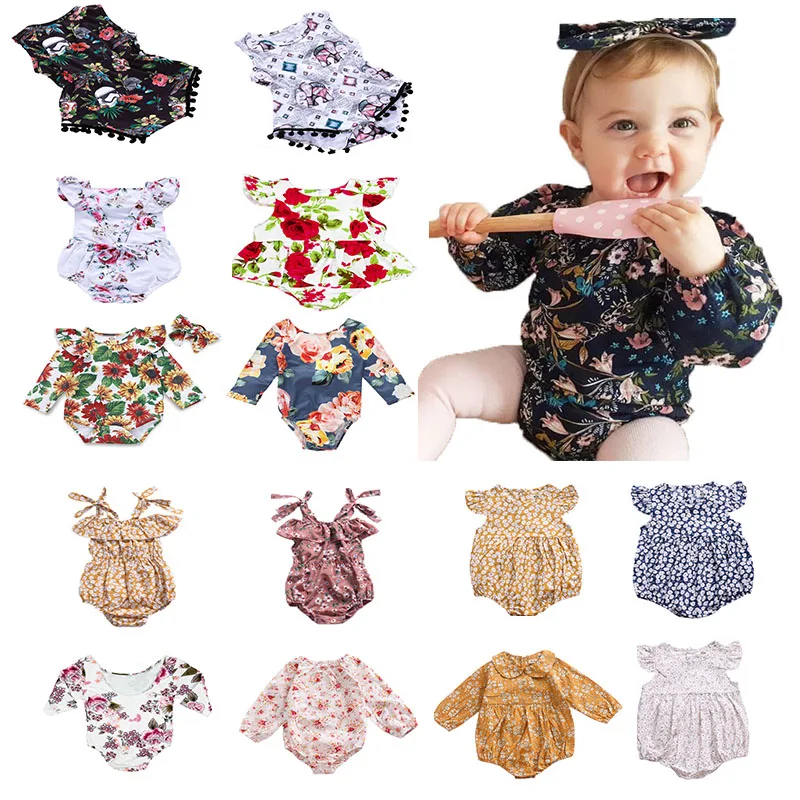 floral long sleeve onesie baby