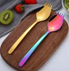 304 stainless steel salad fork instant noodles creative fork and spoon table ware