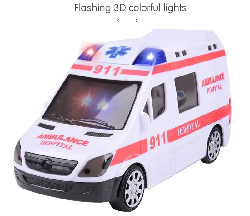 Zhorya Large Electric Musical Plastic Car Custom Toy Ambulance With ...