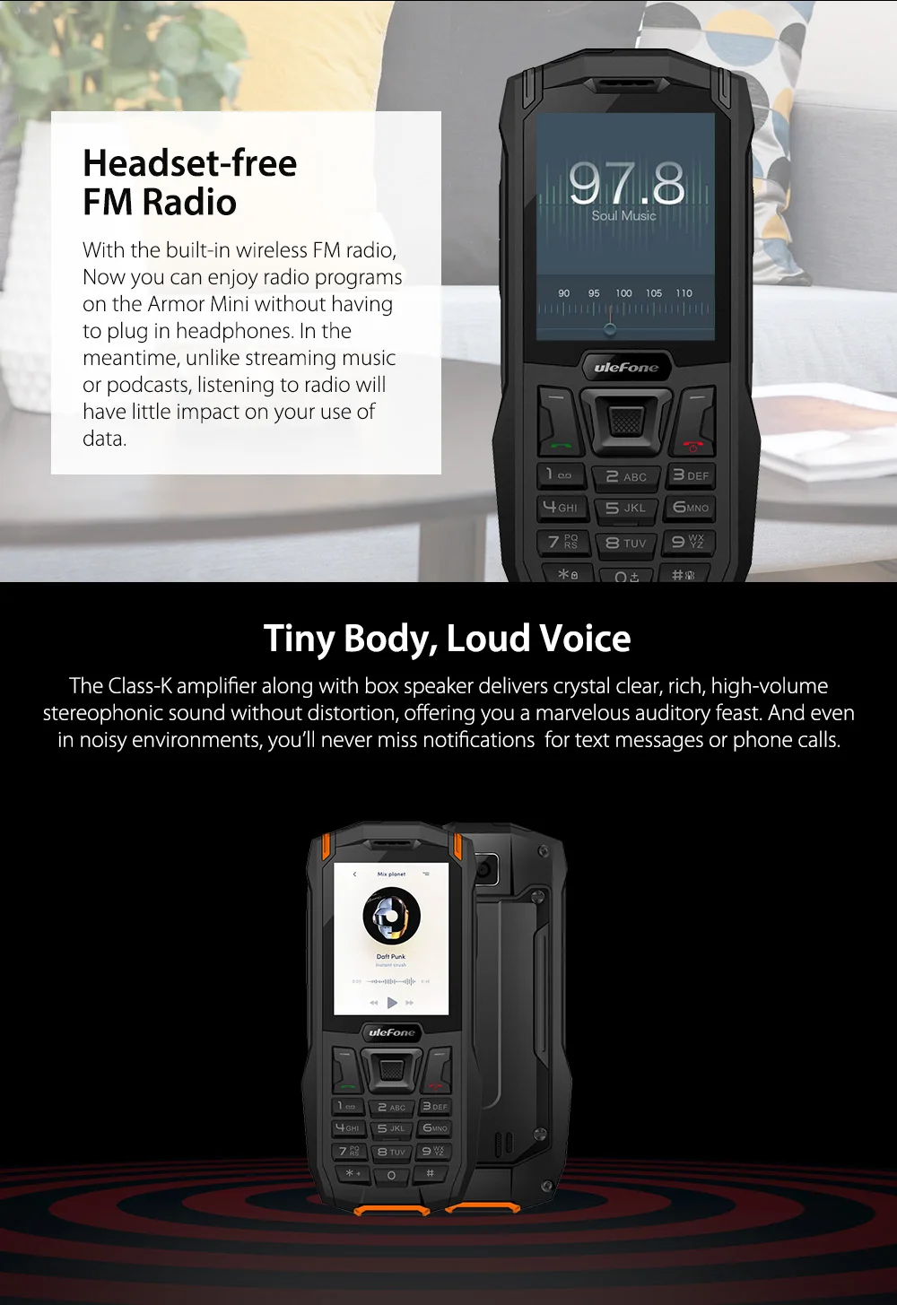 Original Ulefone Armor Mini 2.4inch Ovga 2500mah Ip68 32mb Camera 0.3mp ...