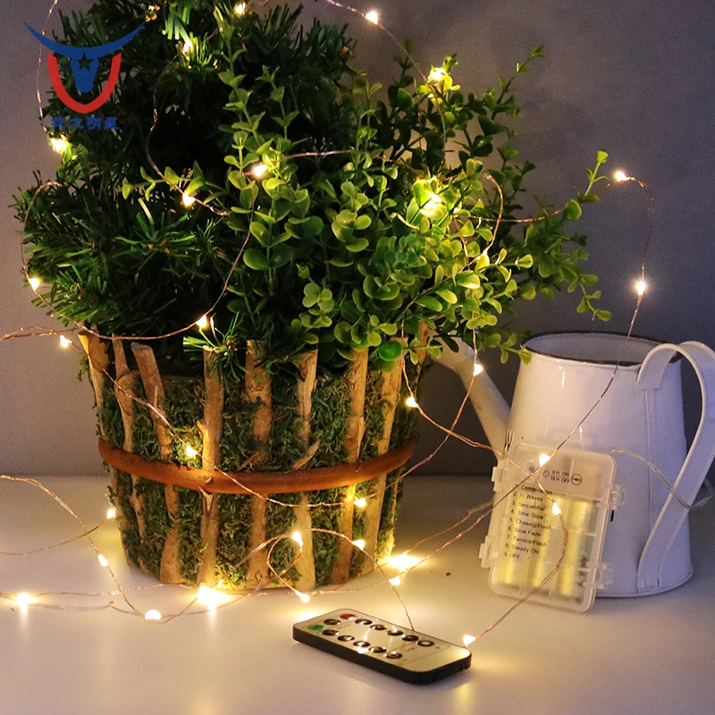 4 Pack 16.4 Feet 50 Led Fairy Lights Battery Operated Remote Control Timer Waterproof Copper Wire Twinkle String Lights