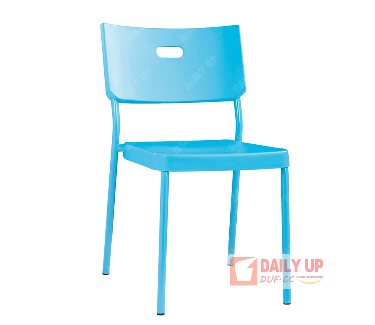 Top China Furniture whole chair in one colour thicken PP board powder coating steel frame dining chair dinner chair for sale