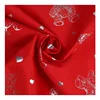 China supplier light red printing gold stamping bear pattern fabric for curtain or bedding