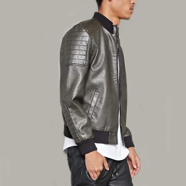 Motorsport Apparel High Neck Black Pakistan Men Leather Jacket Buy