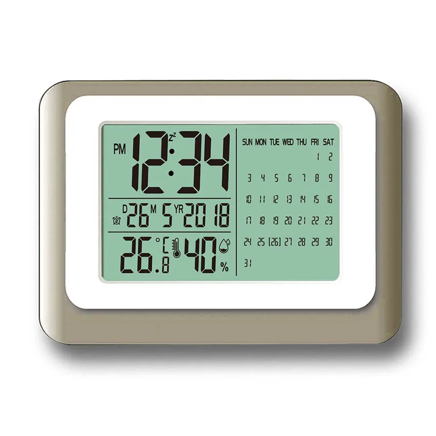 Digital Clock,Fydun LCD Digital Table Car Dashboard Desk Electronic Clock Date Time Calendar Display 