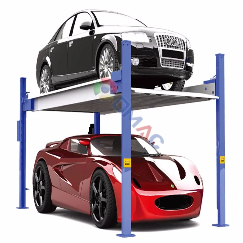 Electric Platform Stacker 2 Level Parking Lift Simple Four Post