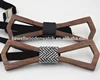 Wholesale high quality handmade wood bow ties with customized wooden or paper gifts boxes