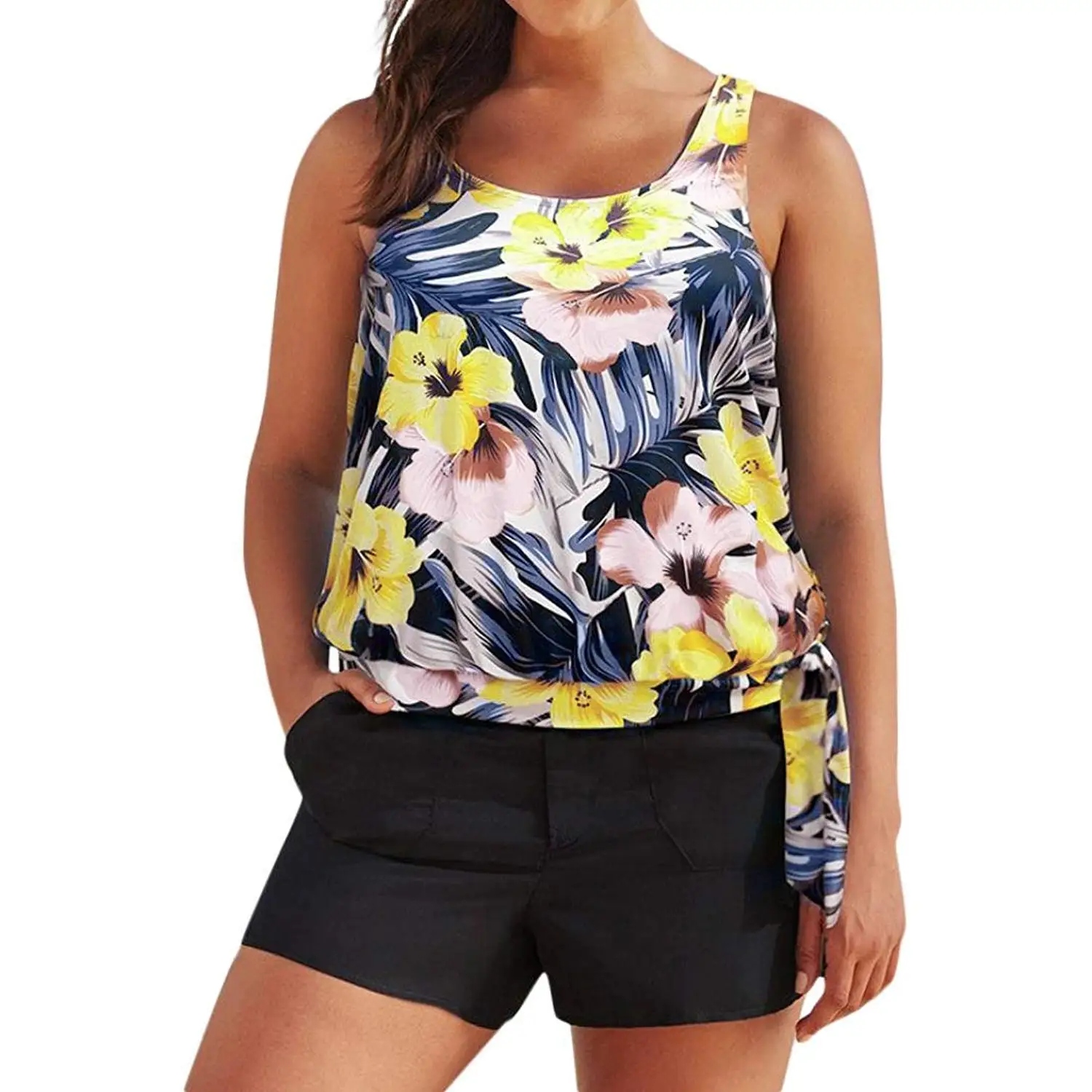 plus size swim shirts and shorts