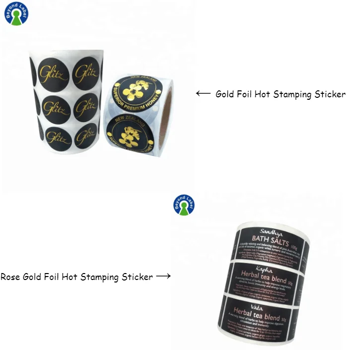 Custom Adhesive Gold Foil Letter Labels Stickers,Foil Stamping Product