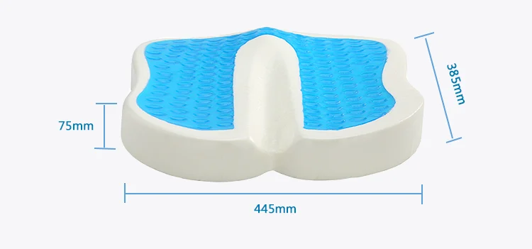 Orthopedic Comfort Office Chair Portable Comfy Car Driver Coccyx Cooling Memory Foam Cooling Gel Seat Cushion