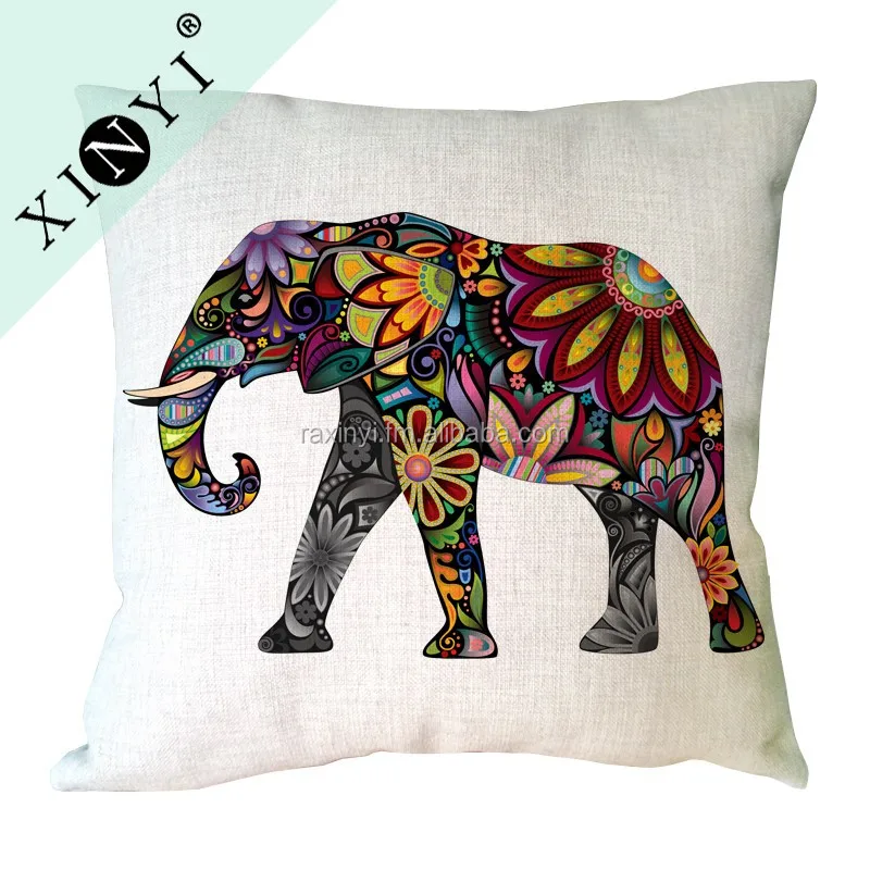 Unique Design Custom Size Pillow Cases Elephant Animal Cushion
