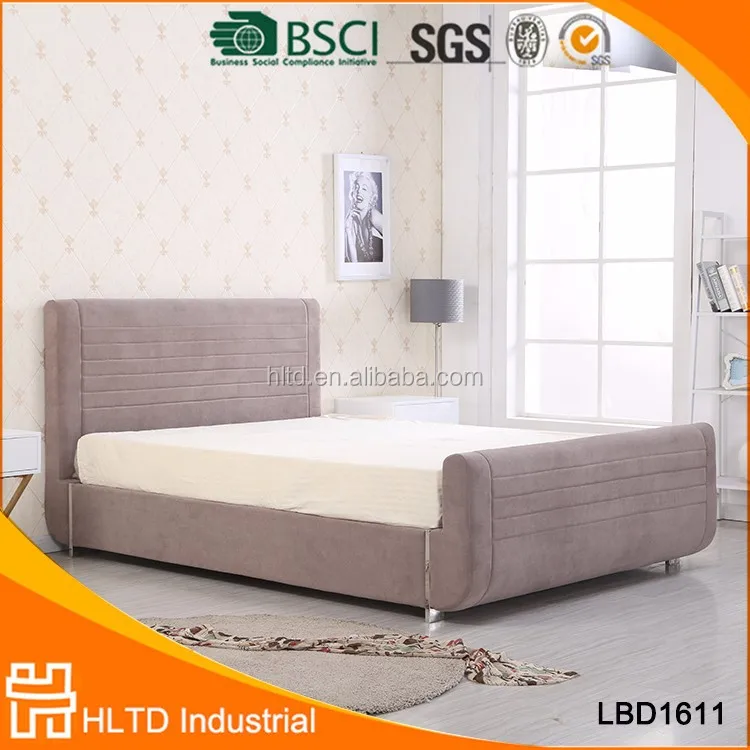 2017 Latest Luxury Classic Upholstered Bedroom Set With Bedside Table