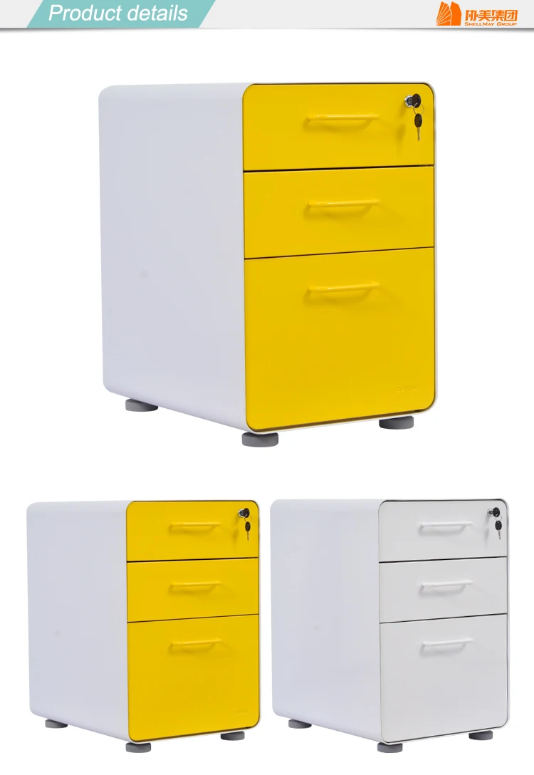 Pre Assembled Three Drawer Steel Mobile Pedestal Cabinet Buy
