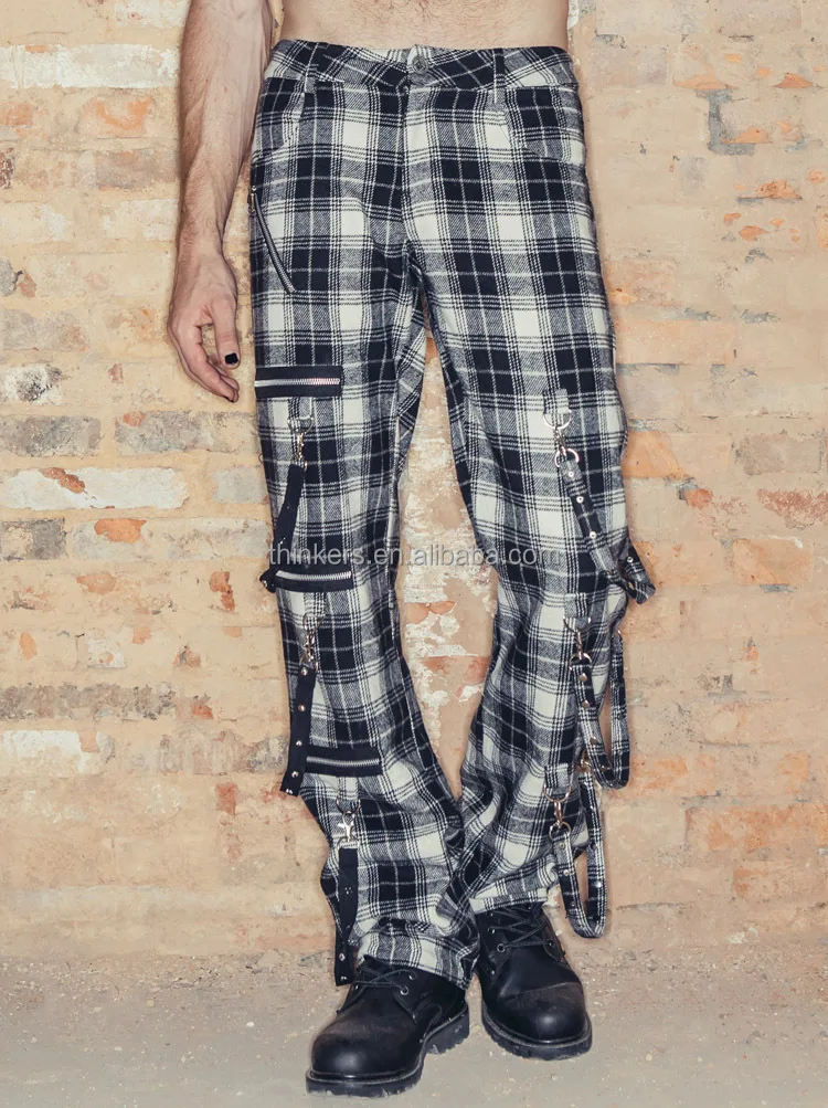 calça punk xadrez