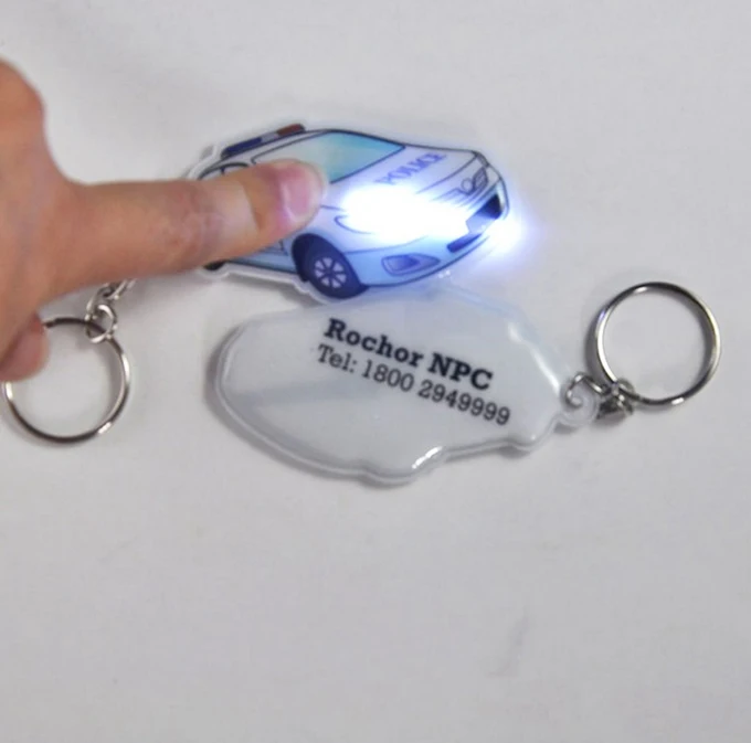 Promotional Useful Pvc Led Keychain Light Keychain/flashlight Keychain