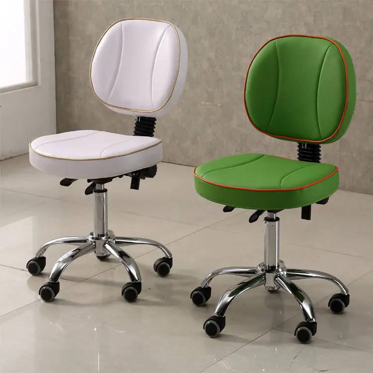 beauty salon barber adjust height cutting saddle stool with backrest