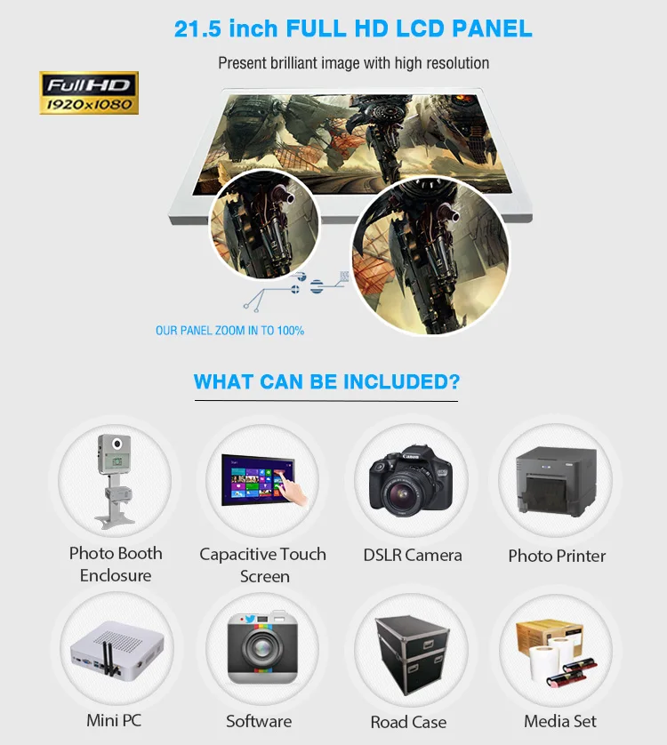 Portable photo booth kiosk