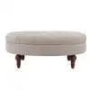 Home furniture high density foam white buckle velvet uphosltery big ottoman/bench