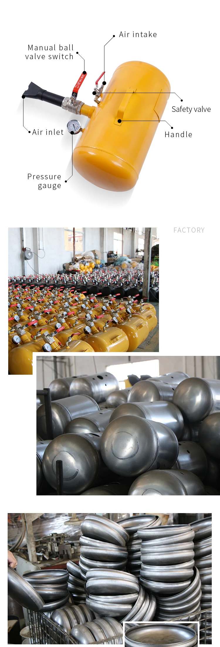 36 L Air Tire Bead Seater Harbor Freight Air Tank For Heavy Duty Truck