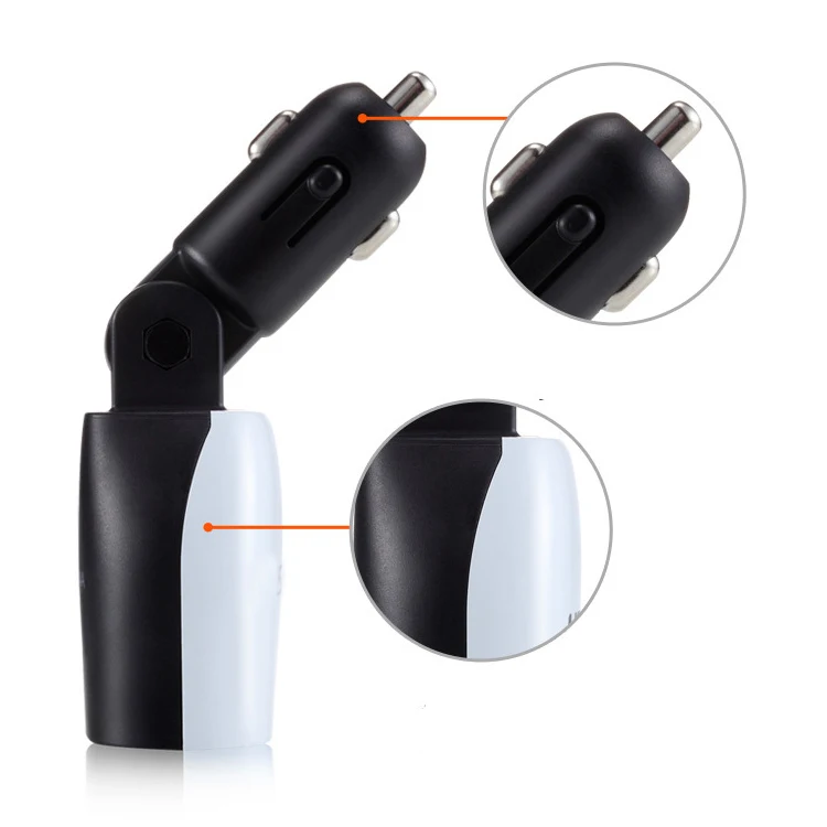 High quality qc3.0 gps dual usb car charger led display for smartphone