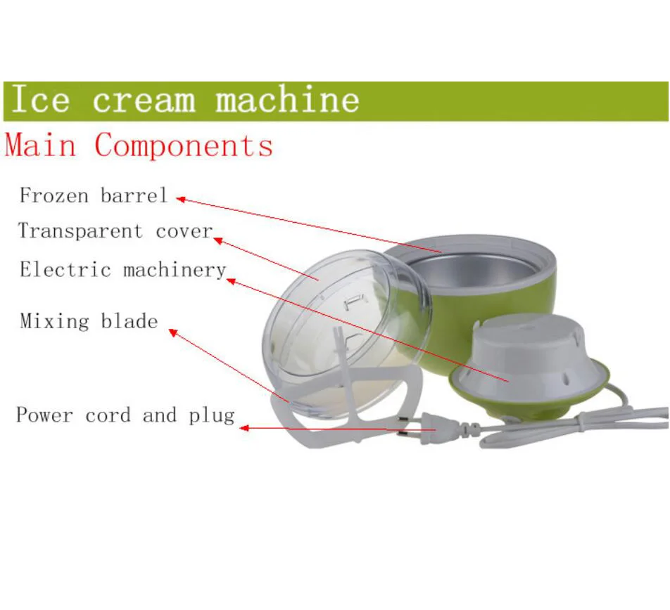 220v Ice Cream Machine Fully Automatic Mini Fruit Ice Cream Maker For