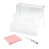 Custom high transparent clear acrylic riser display fixtures,acrylic riser stand,acrylic display riser