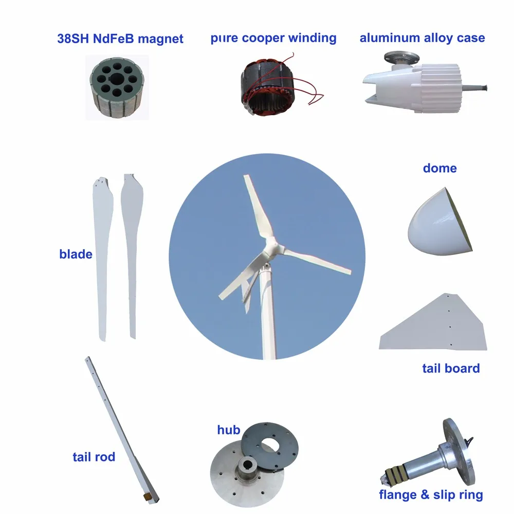 Household 2kw small wind turbine
