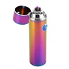 Cigarette lighter Smoking Accessories Round Electric Arc Windproof Rechargeable Flameless No Gas Metal USB Lighter