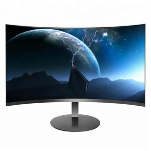 black 24 inch curved gaming monitor dc 12v with 144hz 2ms