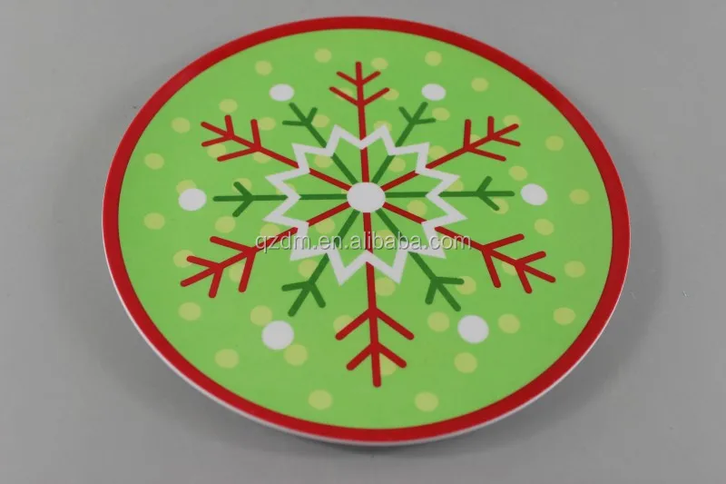 X'mas Melamine dinner plate ,Snow Dishes 8INCH