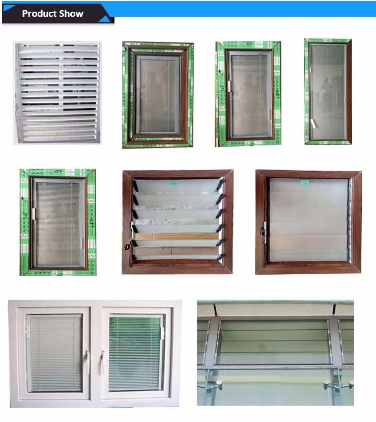 Design High Quality Casement Interior Office Shutter Windows Lift&slide Plastic Upvc Window