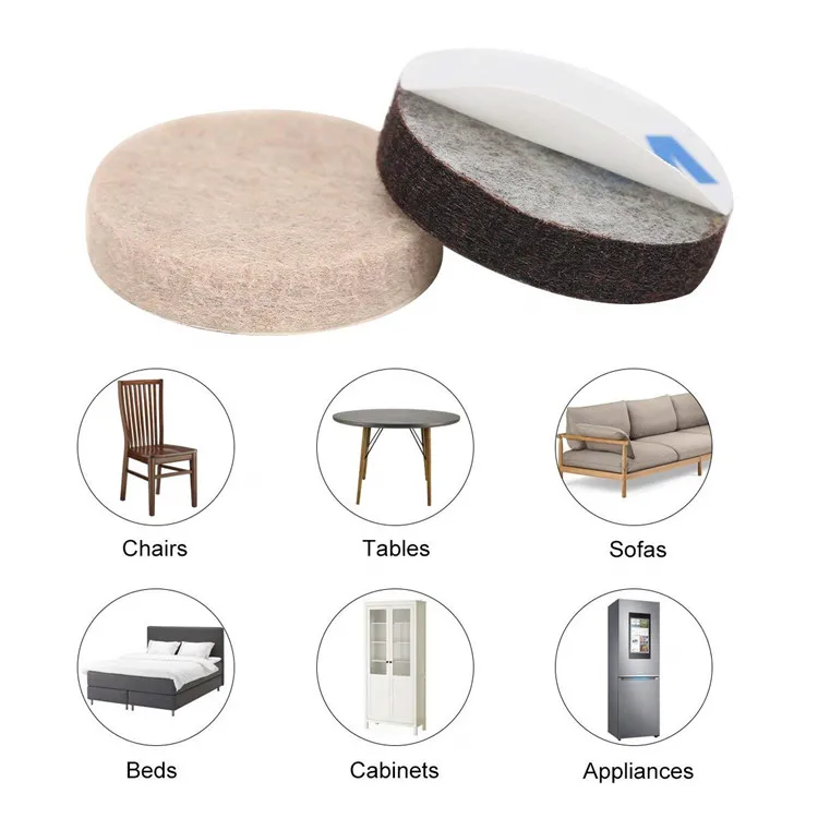 Felt Furniture Scratch Protector Pads Self Adhesive Floor Wall Chair