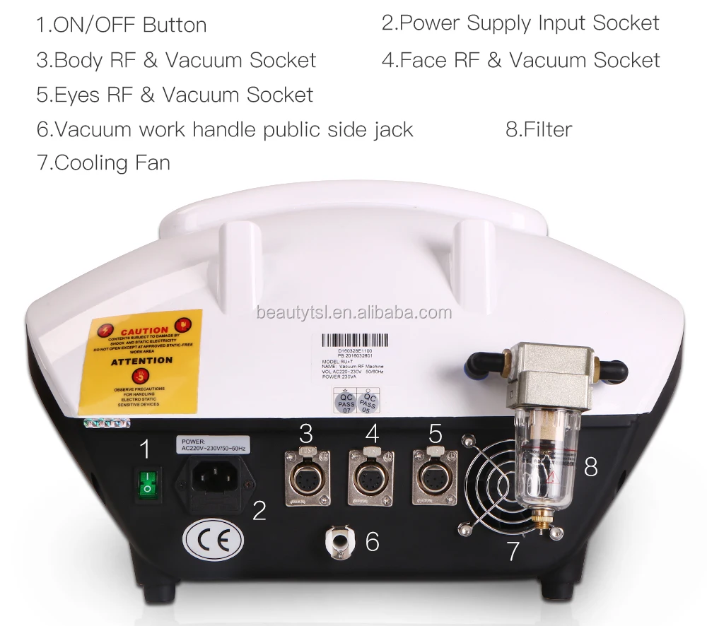 RU+7 RF vacuum photon in one mutifunctional weight loss machine