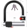 Bicycle Security for Bike Accessories Warning Bicycle U Lock Key Bike Lock