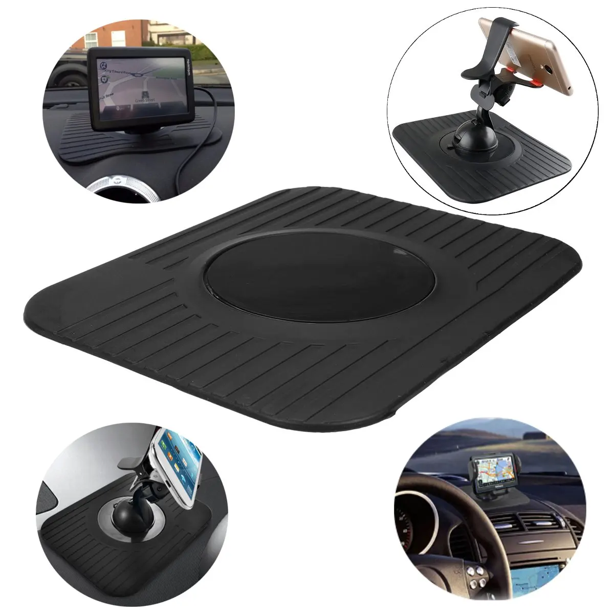 Universal Car Phone Holder Dash Mat Antiskid Dashboard Gps Sat Nav
