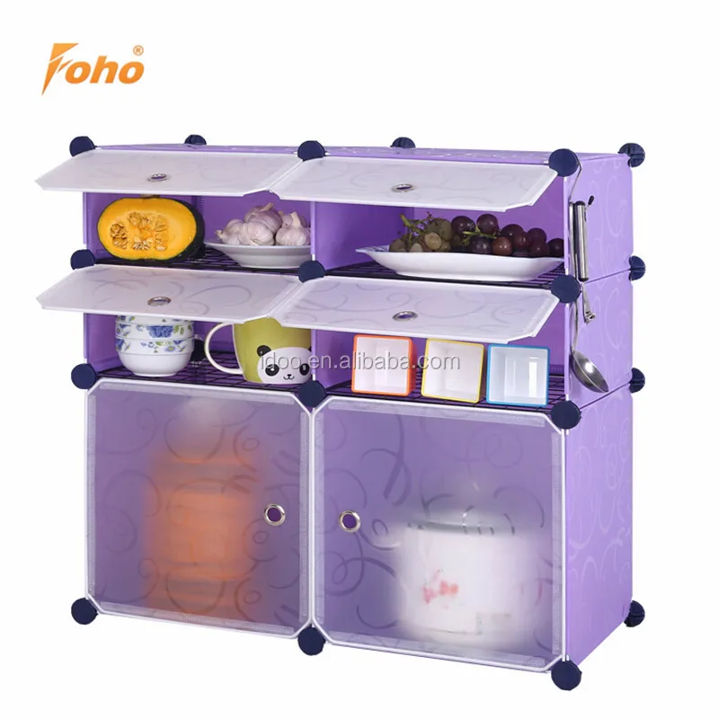 Portable Plastic Widen Ready Made Kitchen Cabinets For Storage Use